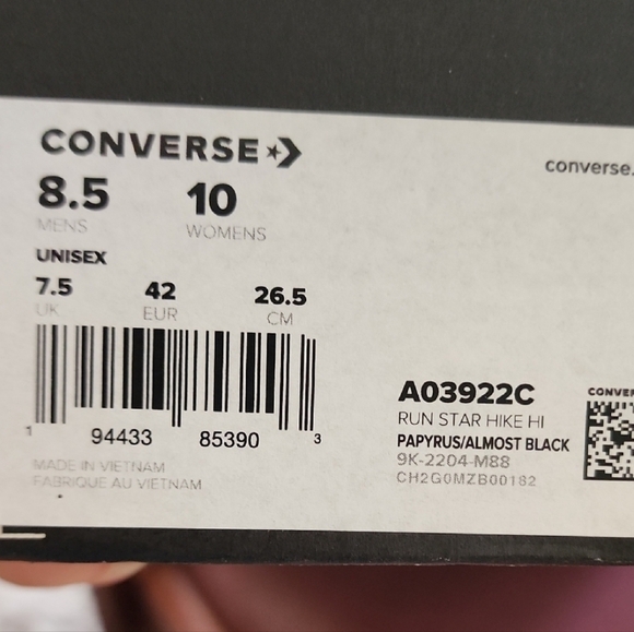 Converse Unisex High-Top Sneakers - Gray - Picture 8 of 8